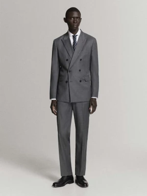 Marynarka garniturowa dwurzędowa Mónaco slim fit średni szary - Mężczyzna - MANGO MAN