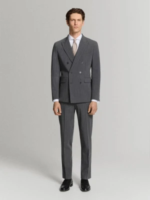 Marynarka garniturowa dwurzędowa Mónaco slim fit szary - Mężczyzna - - MANGO MAN