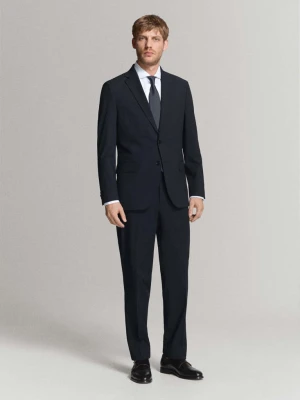 Marynarka garniturowa London regular fit granatowy - Mężczyzna - - MANGO MAN