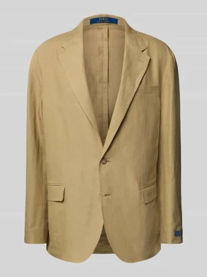 Marynarka garniturowa o kroju regular fit z czystego lnu Polo Ralph Lauren