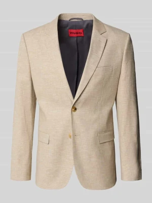 Marynarka garniturowa o kroju regular fit z domieszką lnu model 'ARTI' HUGO