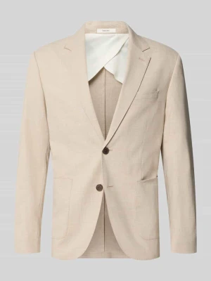 Marynarka garniturowa o kroju regular fit z mieszanka lnu i wiskozy model 'DALI' Selected Homme
