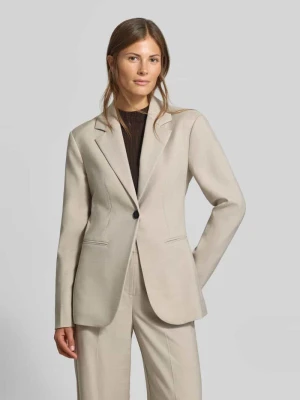 Marynarka garniturowa o kroju slim fit z dodatkiem wiskozy MYON Piaskowy melanż
