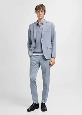 Marynarka garniturowa super slim fit z tkaniny stretch mango man