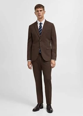 Marynarka garniturowa super slim fit z tkaniny stretch mango man