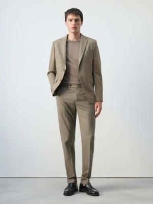 Marynarka garniturowa Turin z 100% wełny średni brązowy - Mężczyzna - - MANGO MAN