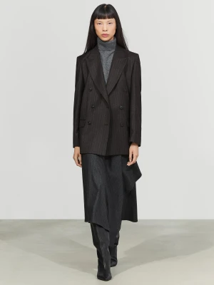 Marynarka Garniturowa W Prążki - Szylkretowy - Massimo Dutti - Female