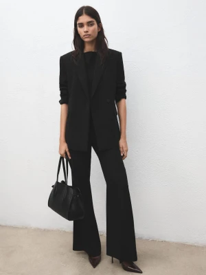 Marynarka garniturowa z paskiem czarny - Kobieta - - MANGO