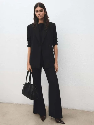 Marynarka garniturowa z paskiem czarny - Kobieta - - MANGO