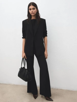 Marynarka garniturowa z paskiem czarny - Kobieta - - MANGO