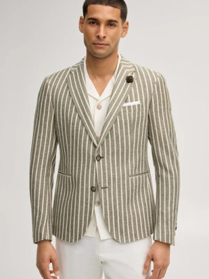 Marynarka Hawksley w paski w kolorze khaki Joop