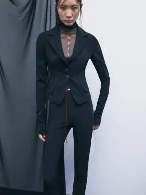 Marynarka Icon 501 „My SKIN Tailoring” z elastycznej krepy Patrizia Pepe czarny