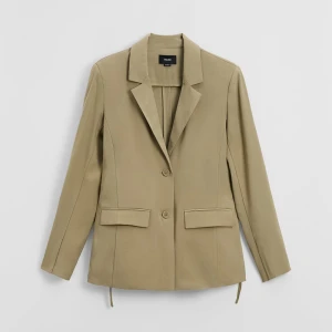 Marynarka jednorzędowa z wiązaniem na tyle oliwkowa House