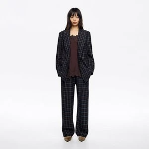 Marynarka kopertowe zapięcie krata niebieska BIMBA Y LOLA