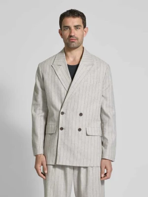 Marynarka lniana z brustaszą Selected Homme