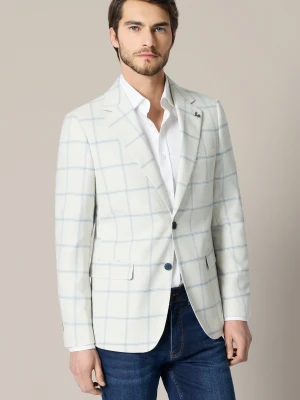 Marynarka Męska Beżowa w Kratę Edolo Lancerto