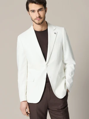 Marynarka Męska Biała Bobbio Lancerto