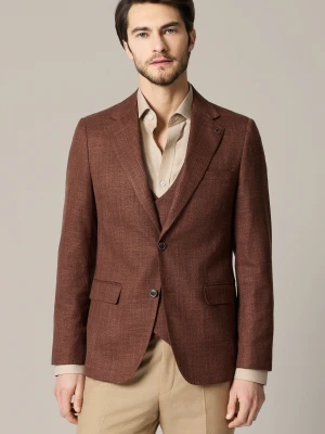 Marynarka Męska Brązowa Volterra Lancerto