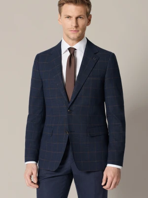 Marynarka Męska Granatowa w Kratę Soncino Lancerto