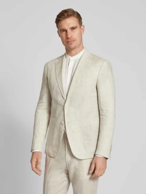 Marynarka męska JOOP! Collection;Czysta wiskoza;Krój slim fit;Model ‘Hoverest’;Kołnierz z połami;Brustasza;Fakturowany wzór;Listwa guzikowa;Nakładane kieszenie;