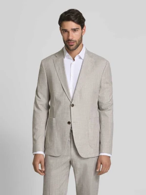 Zdjęcie produktu Marynarka męska JOOP! Collection;Elastyczna mieszanka bawełny z dodatkiem wełny;Taliowany krój;Model ‘Hoverest’;Kołnierz z połami;Kwiatowa aplikacja;Listwa guzi