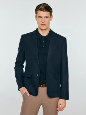 Marynarka męska lniana granatowa Sevan 403 BIG STAR