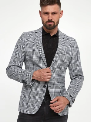 Marynarka męska w kratę KARL LAGERFELD