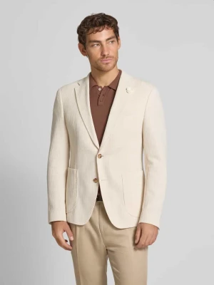 Marynarka na 2 guziki męska JOOP! Collection;Mieszanka materiałów z dodatkiem bawełny;Krój slim fit;Model ‘Hoverst’;Kołnierz z połami;Wpuszczane kieszenie;Długo