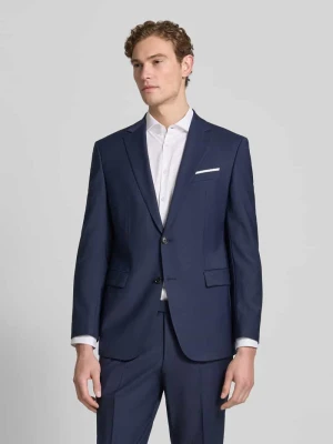Marynarka na 2 guziki męska JOOP! Collection;Mieszanka materiałów z dodatkiem wełny lana;Krój slim fit;Jednolity kolor;Kołnierz z połami;Brustasza;Kieszenie z p