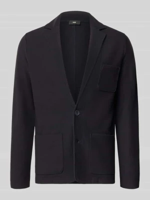 marynarka na 2 guziki o kroju slim fit model 'LENTINI' CINQUE Granatowy