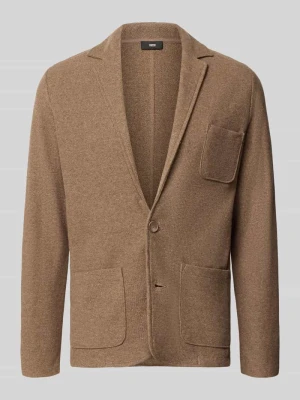 marynarka na 2 guziki o kroju slim fit model 'LENTINI' CINQUE Orzechowy