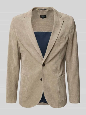 Marynarka na 2 guziki o kroju slim fit z kieszenią na piersi camel active