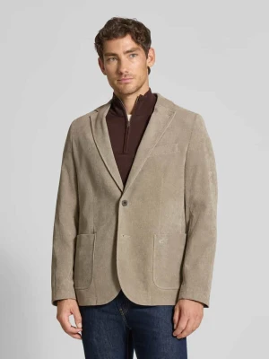 Marynarka na 2 guziki o kroju slim fit z kieszenią na piersi camel active