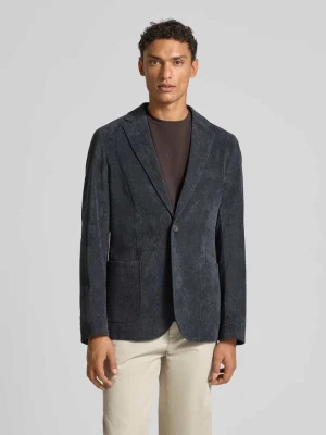 Marynarka na 2 guziki o kroju slim fit z kieszenią na piersi Camel Active Granatowy