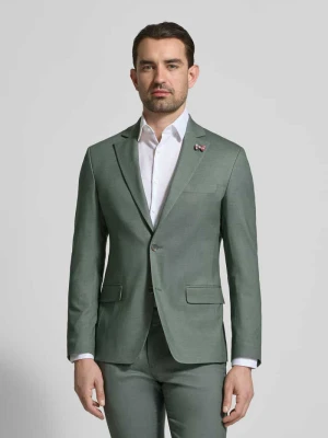 marynarka na 2 guziki o kroju slim fit z kieszeniami z patką ATELIER TORINO