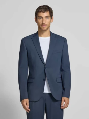 marynarka na 2 guziki o kroju slim fit z kieszeniami z patką Bugatti Granatowy