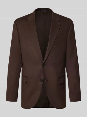 marynarka na 2 guziki o kroju slim fit z kieszeniami z patką Christian Berg Ciemnobrązowy