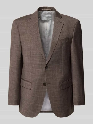 marynarka na 2 guziki o kroju slim fit z kieszeniami z patką model 'Grant' Pierre Cardin Orzechowy