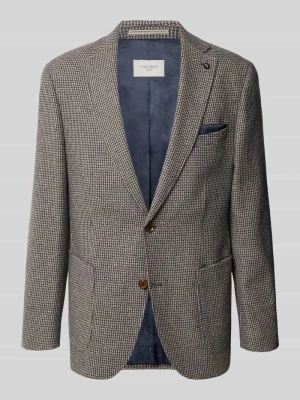 marynarka na 2 guziki o kroju slim fit z mieszanki wełny model 'Tedrick' Carl Gross Ciemnoniebieski
