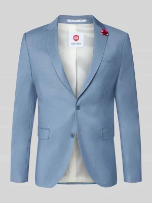 Marynarka na 2 guziki o kroju slim fit z mieszanki żywej wełny i elastanu CG - Club of Gents Jasnoniebieski