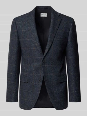 marynarka na 2 guziki o kroju slim fit z żywej wełny Roy Robson Granatowy