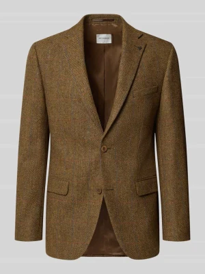 marynarka na 2 guziki o kroju slim fit z żywej wełny Roy Robson Khaki