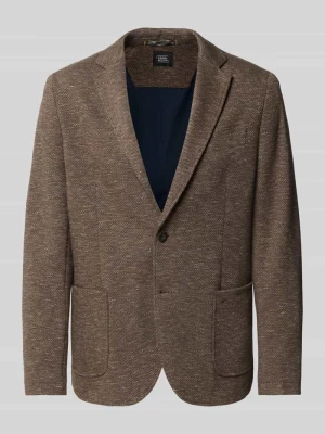 Marynarka na dwa guziki o kroju regular fit z kołnierzem z połami camel active