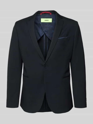 Marynarka na dwa guziki o kroju slim fit z lamowanymi kieszeniami model ‘Data’ CINQUE