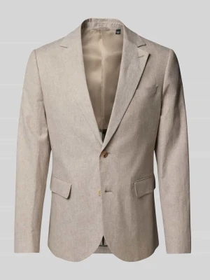 Marynarka na dwa guziki o kroju slim fit z mieszanki lnu model ‘George’ Matinique