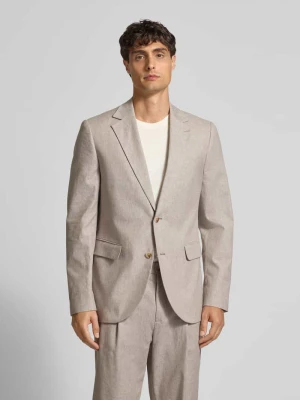 Marynarka na dwa guziki o kroju slim fit z mieszanki lnu model ‘George’ Matinique