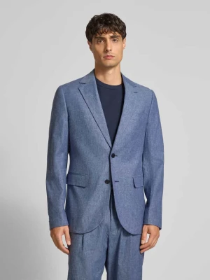 Marynarka na dwa guziki o kroju slim fit z mieszanki lnu model ‘George’ Matinique