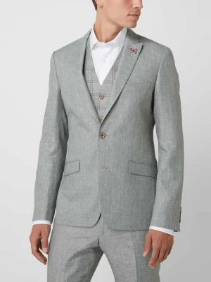 Marynarka na dwa guziki z mieszanki lnu model ‘Taddero’ ATELIER TORINO