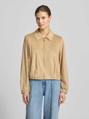 Marynarka o kroju regular fit w skórzanym wyglądzie comma