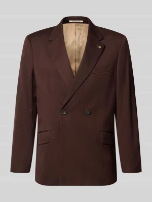 Marynarka o kroju regular fit z dodatkiem wełny Scotch & Soda Czekoladowy
